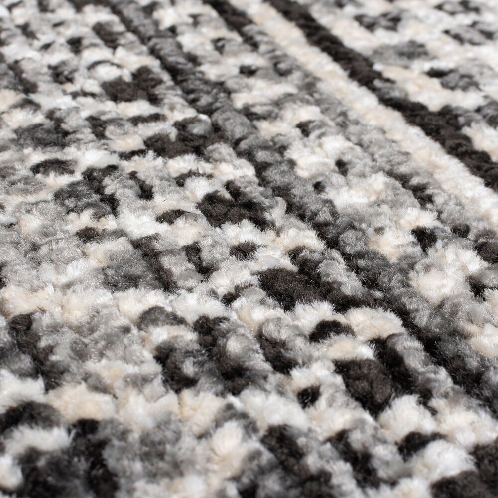 Geometrischer Wohnzimmer-Teppich in Naturfarben_Schwarz-Weiß_Rechteckig_