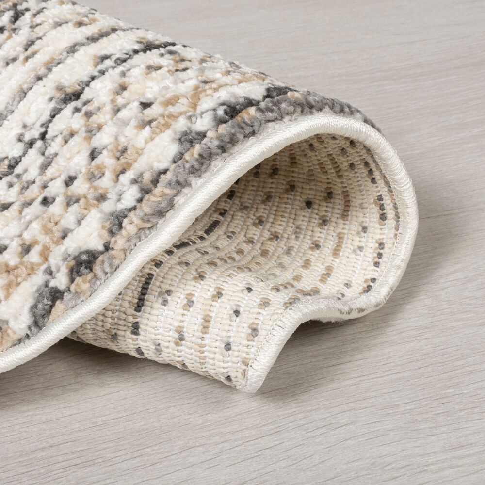 Teppich Streifen-Design - strapazierfähig PERRAN_Rund_