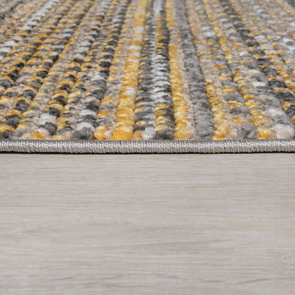 Teppich Streifen-Design - strapazierfähig PERRAN - Senfgelb 60x230 cm_Läufer_