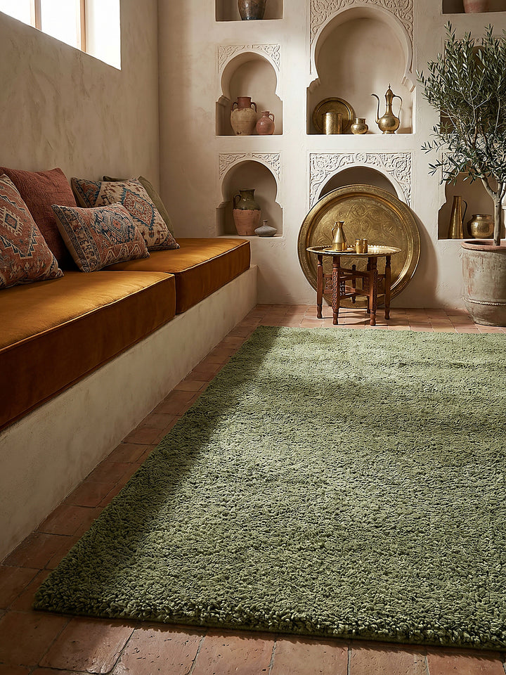Teppich Grün rechteckig Editorial Styling_