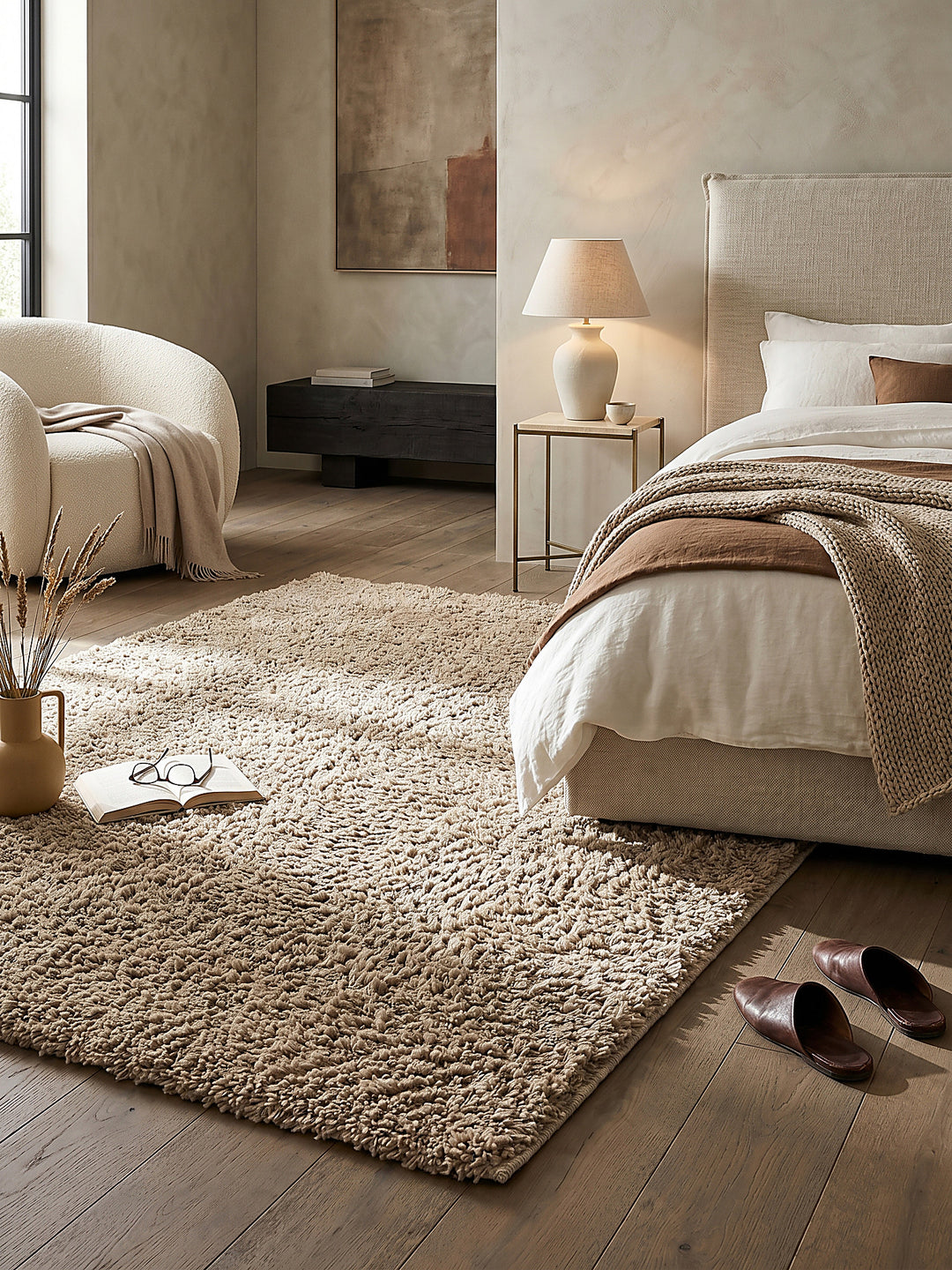 Teppich Beige Textur Nahaufnahme_