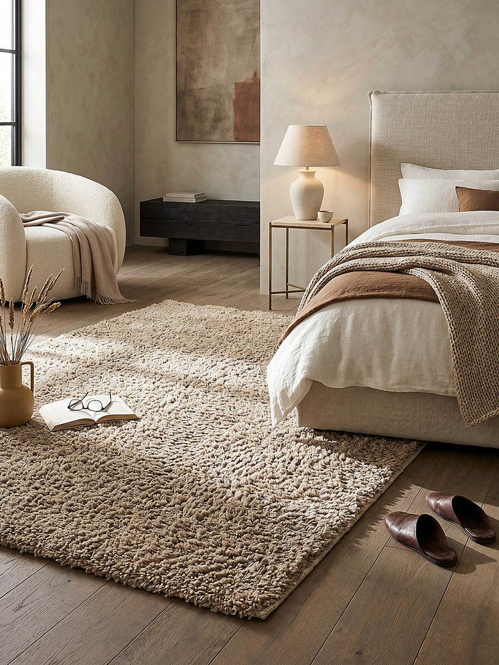 Teppich Beige Textur Nahaufnahme_