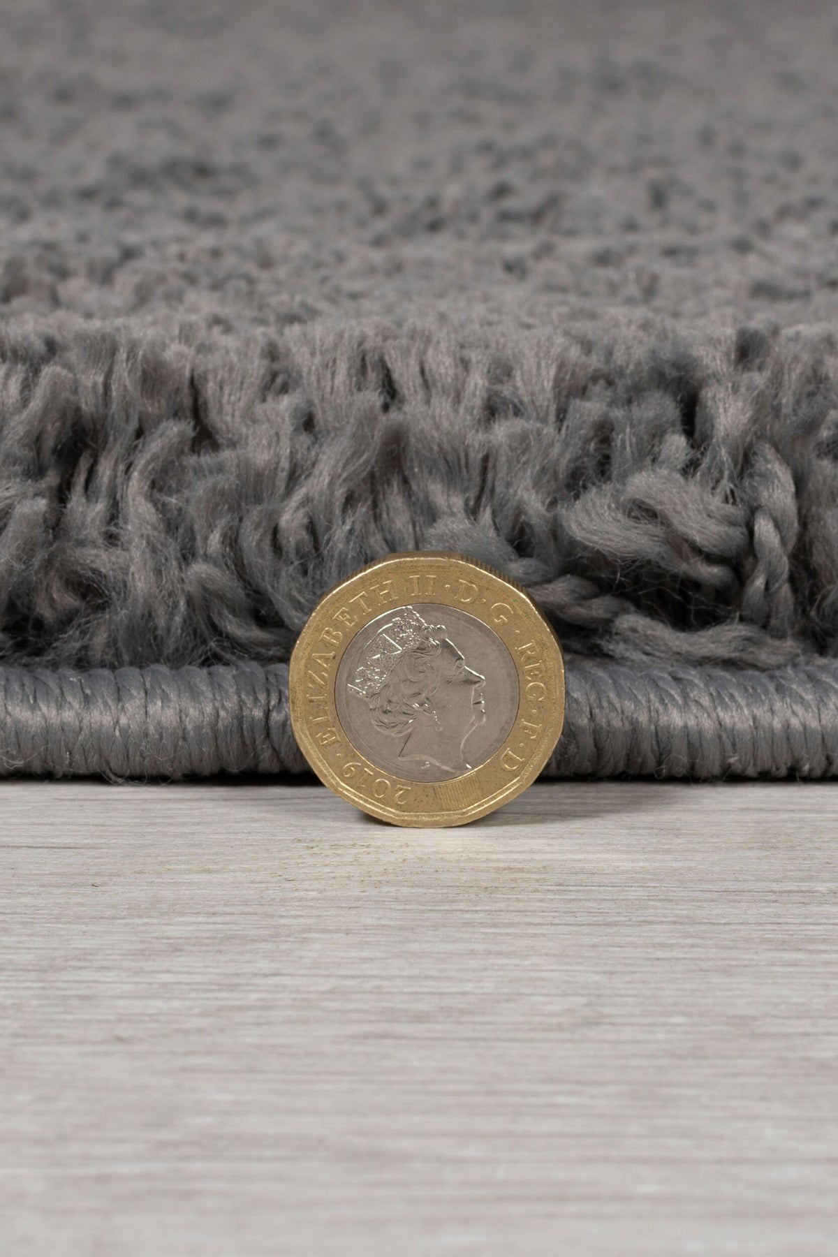 Teppich Hochflor Shaggy-Design - teddyweich LYNE - Anthrazit 133x133 cm_Rund_