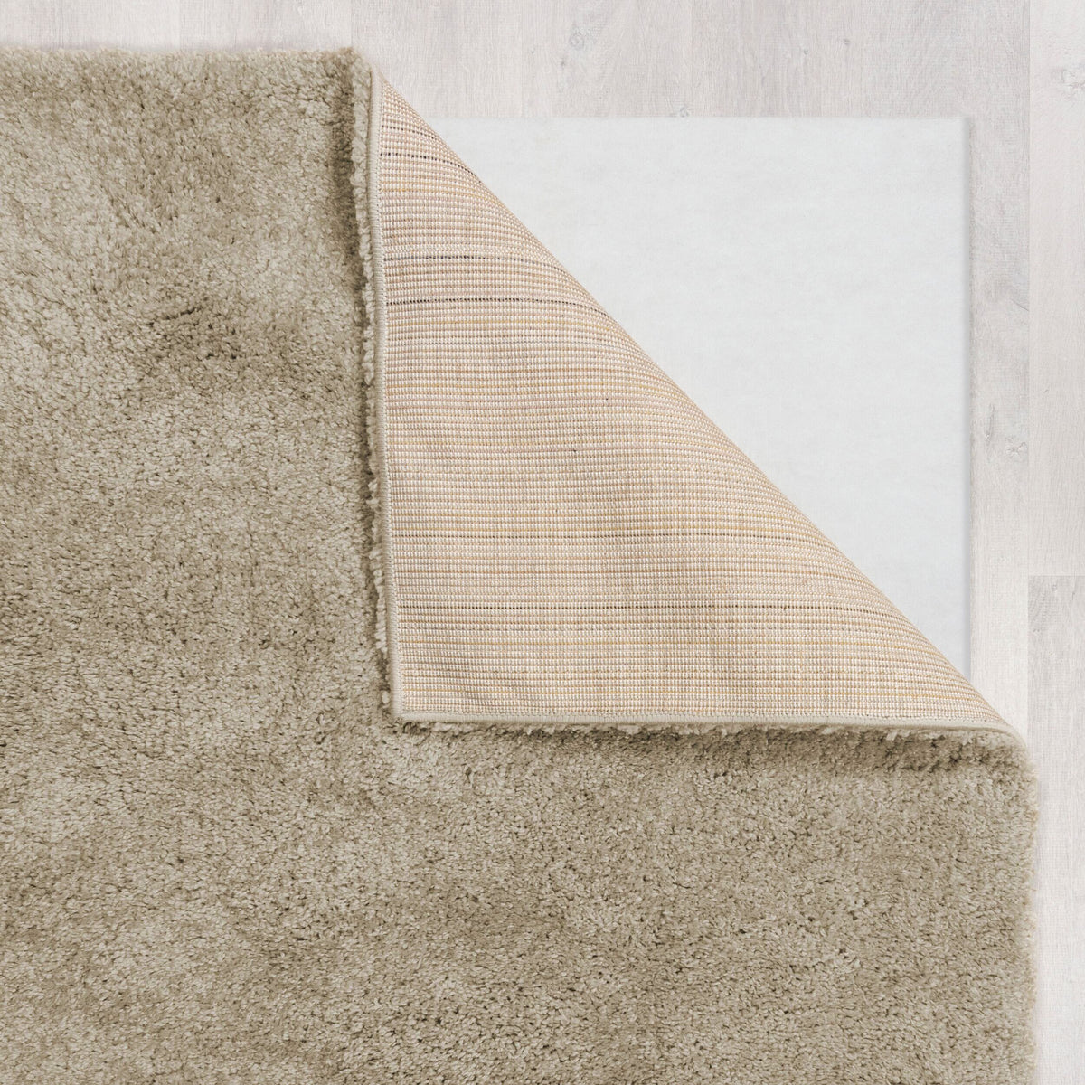Teppich Hochflor Shaggy-Design - teddyweich LYNE - Beige 200x200 cm_Quadratisch_