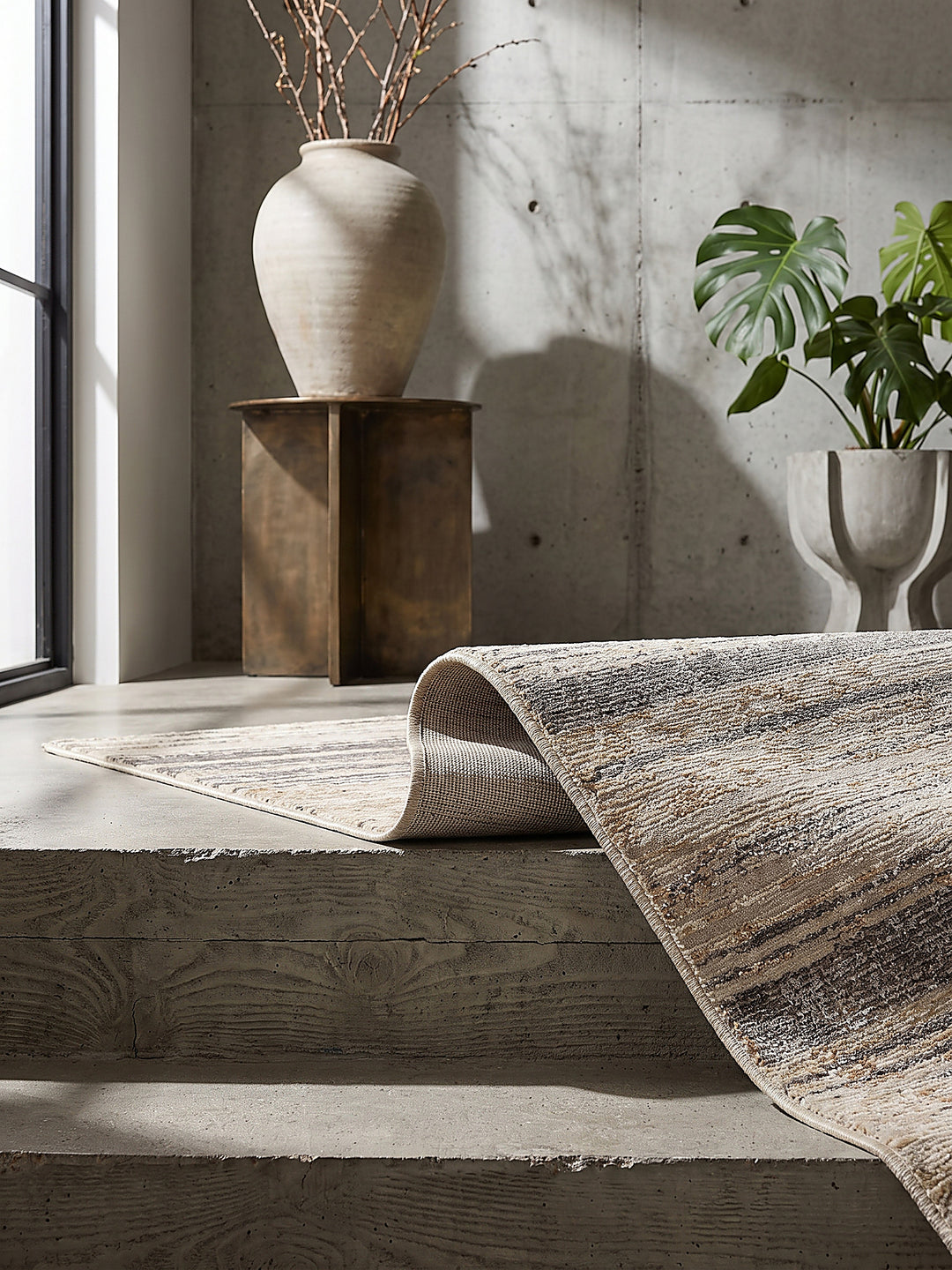 Teppich Natur rechteckig Editorial Styling_