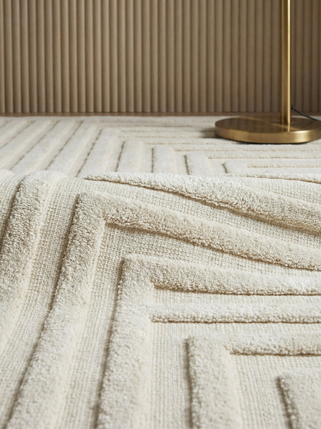 Strukturteppich - 100% Polyester - rutschfester Baumwollrücken - modern-skandinavisches Design - Kadima Design_