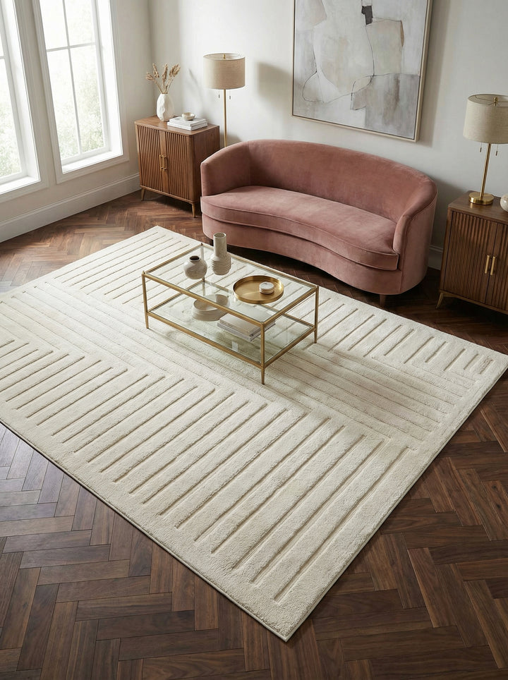 Teppich - 100% Polyester - rutschfester Baumwollrücken - modern-skandinavisches Design - Kadima Design_