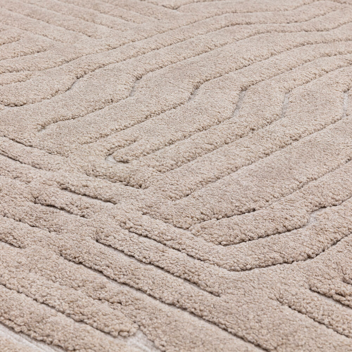 Kurzflorteppich 120x170cm - strukturiertes Relief - strapazierfähiges Polyester - gemütliche Atmosphäre im Wohnbereich - Kadima Design
