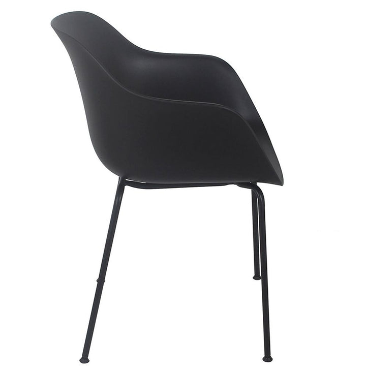 Esszimmermöbel VENIRA - Schwarze Kunststoff-Sitzschale - 81 cm Rückenlehne - komfortabel und modern - Kadima Design Eleganz_