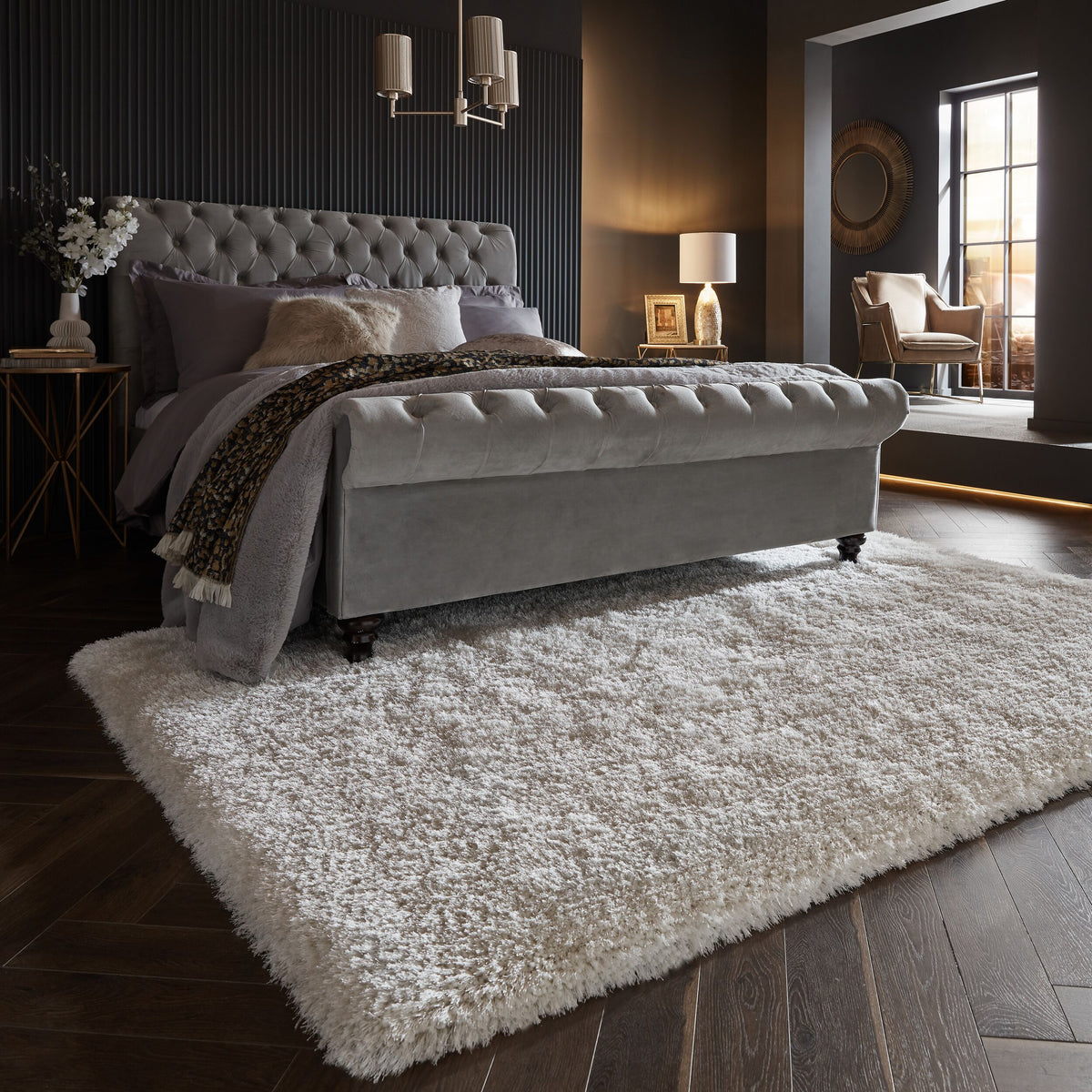 Superweicher Hochflor-Teppich in modernem Design_Beige_Rechteckig_
