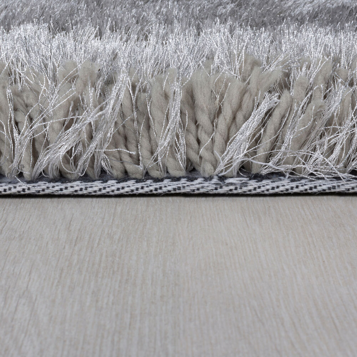Teppich Hochflor Modern-Design - superweich ORWELL - Silber 120x170 cm Rechteckig