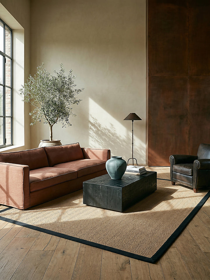 Teppich Braun-Schwarz rechteckig Editorial Styling_