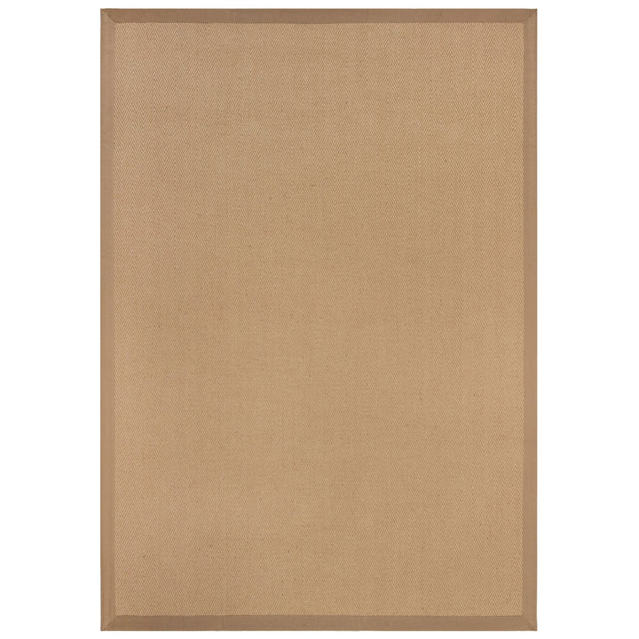Jute-Teppich mit Fischgrätenmuster und Bordüre TRENT KIRA_Rechteckig_