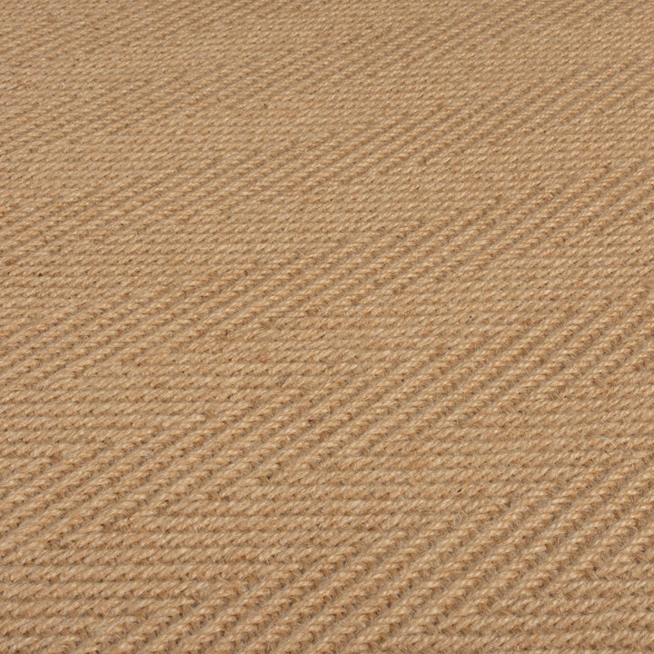 Jute-Teppich mit Fischgrätenmuster und Bordüre TRENT KIRA_Rechteckig_