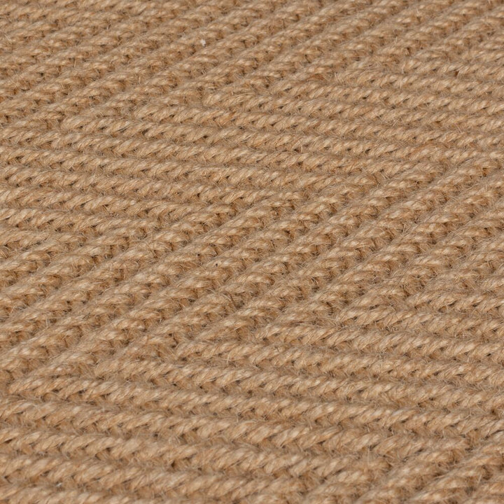 Jute-Teppich Fischgrätenmuster Bordüre rutschfest Naturfaser_Rot_Rechteckig_