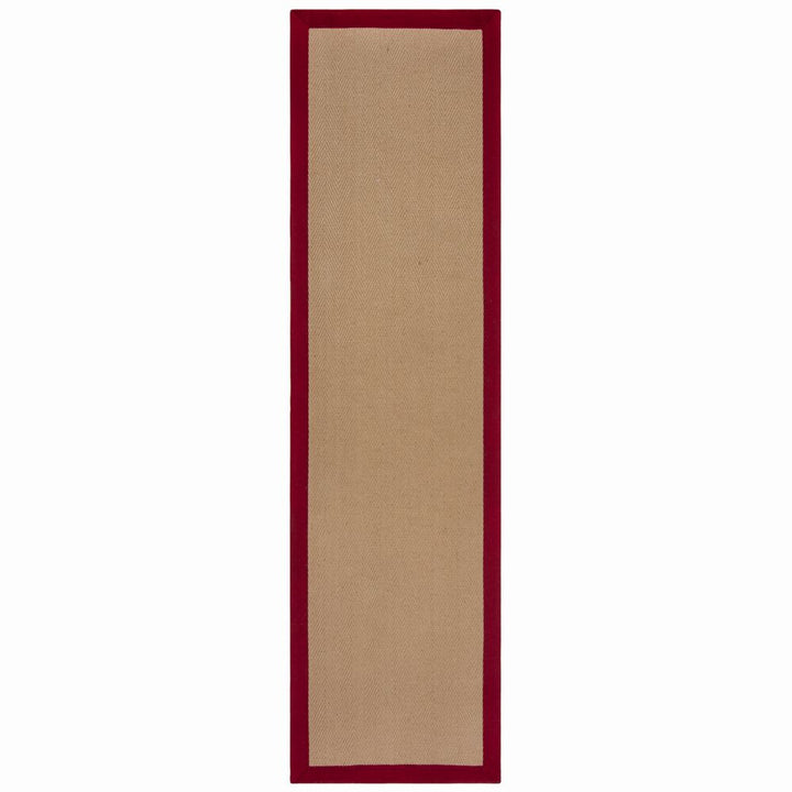 TRENT Kira Jute-Teppich mit Naturkautschuk-Rücken für aktive Wohnbereiche_Rot_#sku_BARK503119376566#