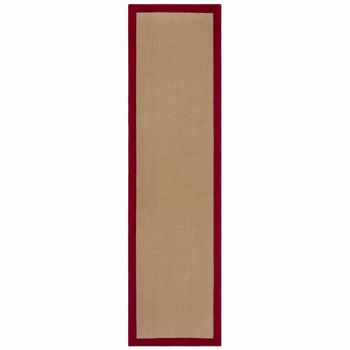 Jute-Teppich mit Fischgrätenmuster und Bordüre TRENT KIRA_Läufer_