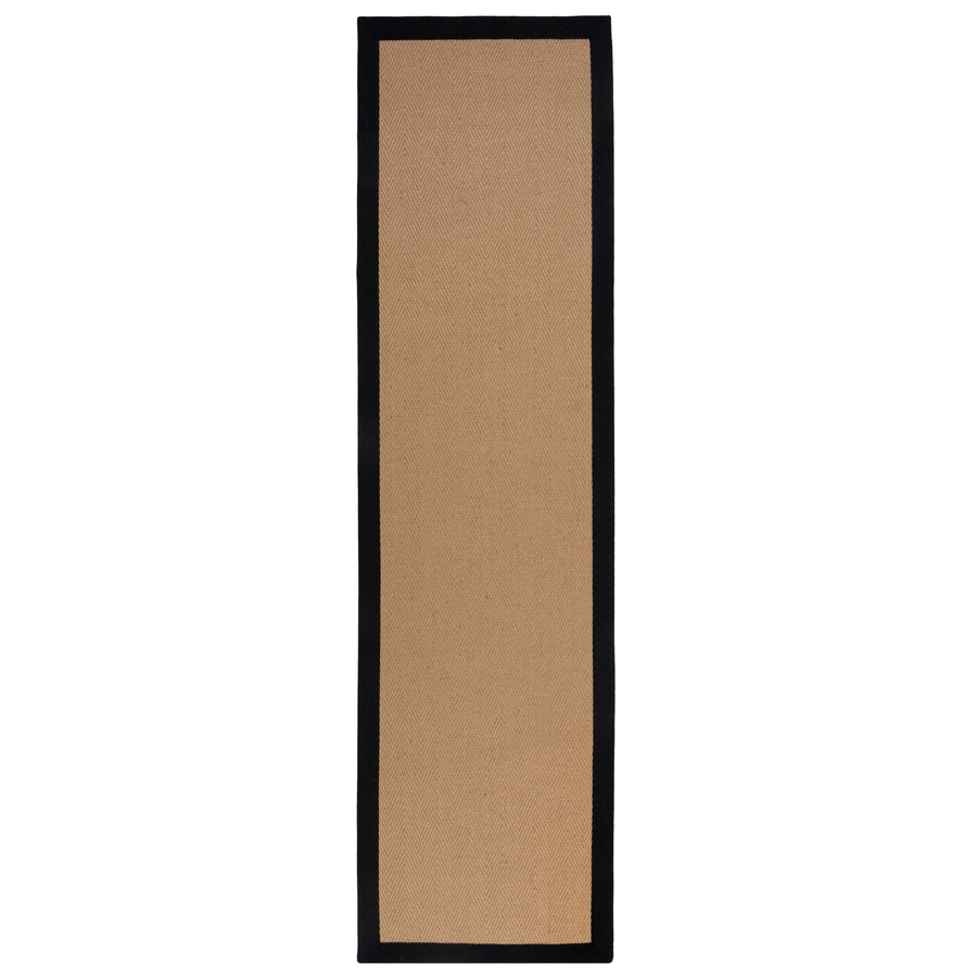 Jute-Teppich mit Fischgrätenmuster und Bordüre TRENT KIRA_Treppenläufer_
