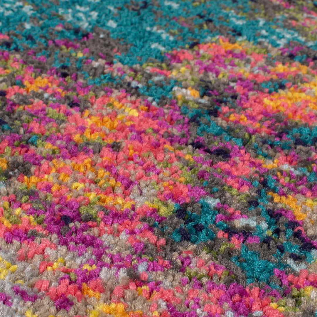 Teppich Kurzflor Abstrakt - Wohnzimmer_Multicolor_Läufer_