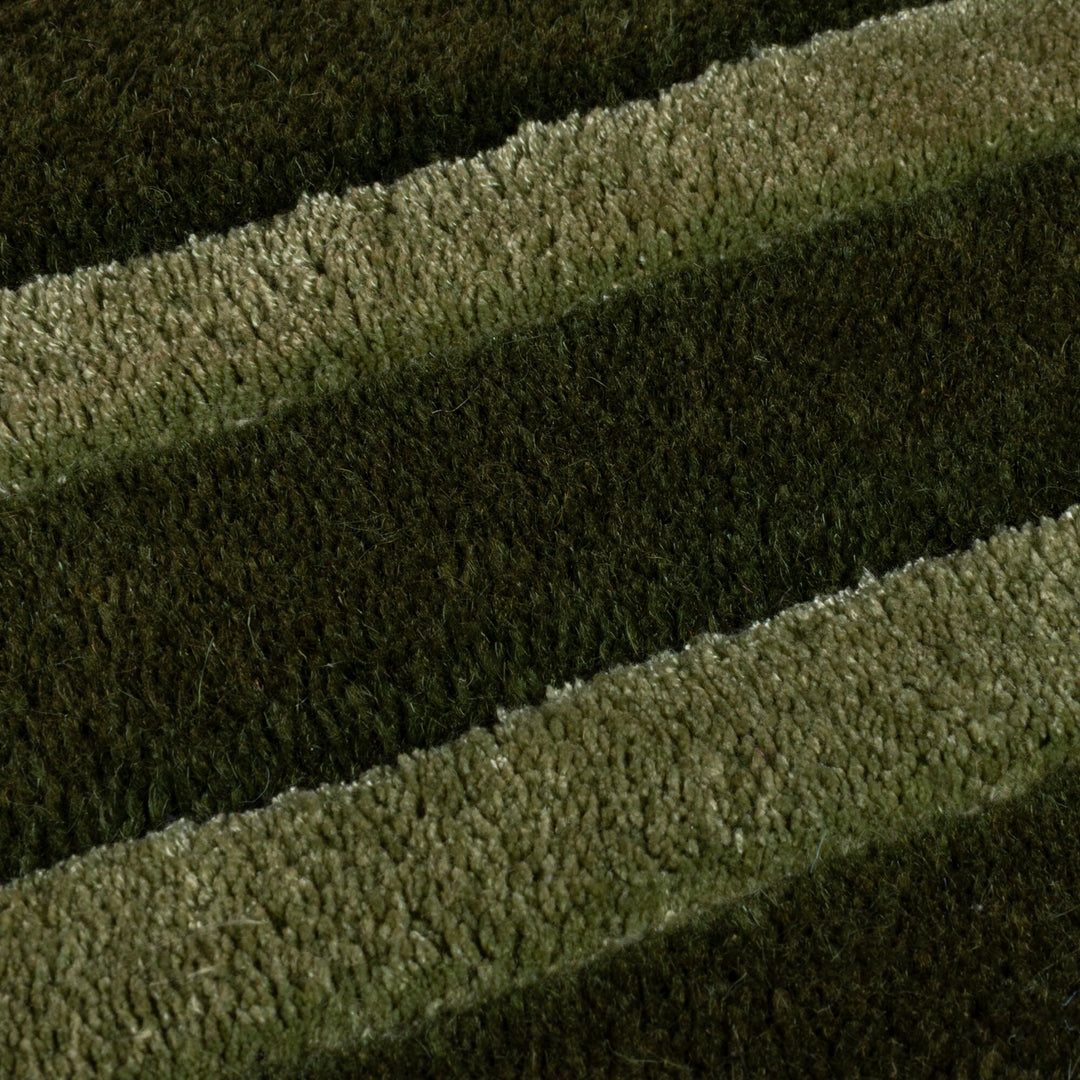 Teppich Kurzflor im Art-Déco-Stil - Klassische Bordüre - Wohnzimmer_Grün_Rechteckig_