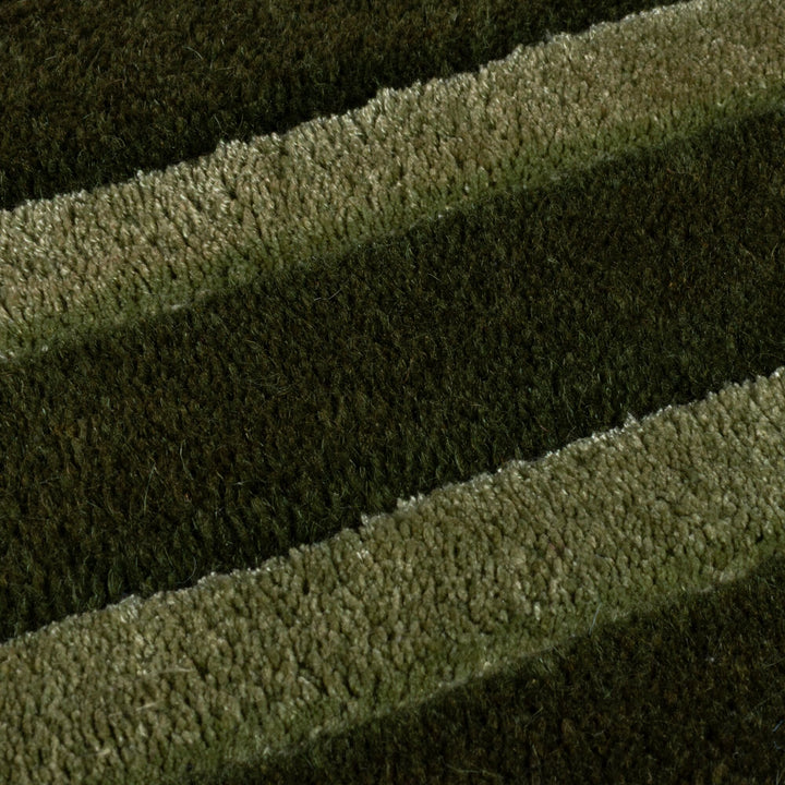 Teppich Kurzflor im Art-Déco-Stil - Klassische Bordüre - Wohnzimmer_Grün_Rechteckig_