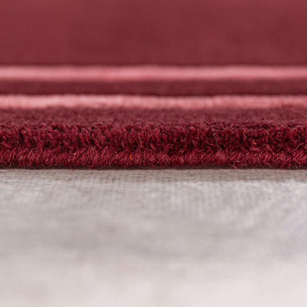 Teppich Art-Déco-Design  - Hochwertiger Halbflach Teppich aus Wolle-Viskose-Mischung mit edler Bordüre_Rechteckig_