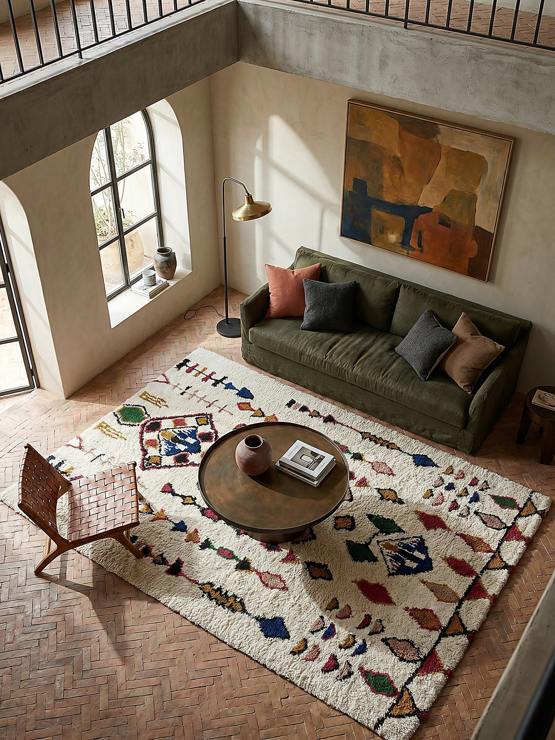 Teppich Multicolor rechteckig Musteransicht von oben Designkollektion_