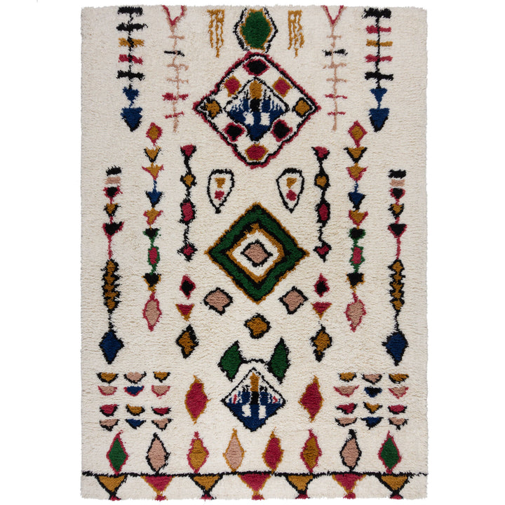 Teppich Berber-Stil handgetuftet aus reiner Wolle - Shaggy_Rechteckig_