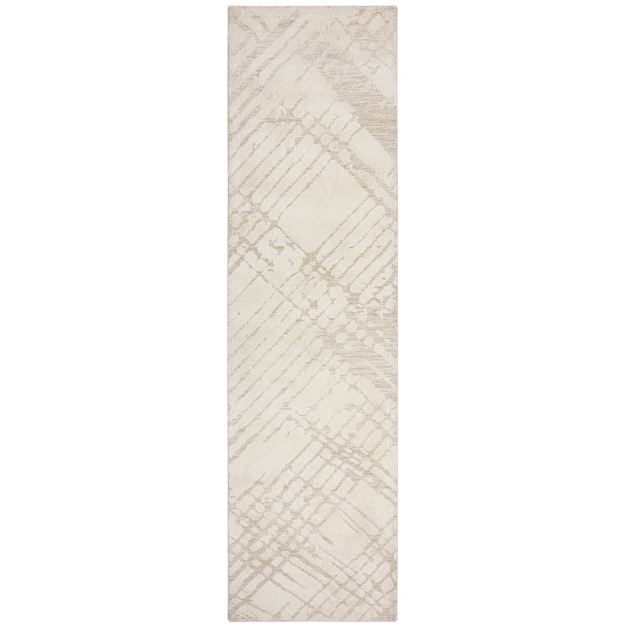 Teppich Kurzflor Rautenlinien Muster - Abstrakt - Wohnzimmer_Läufer_