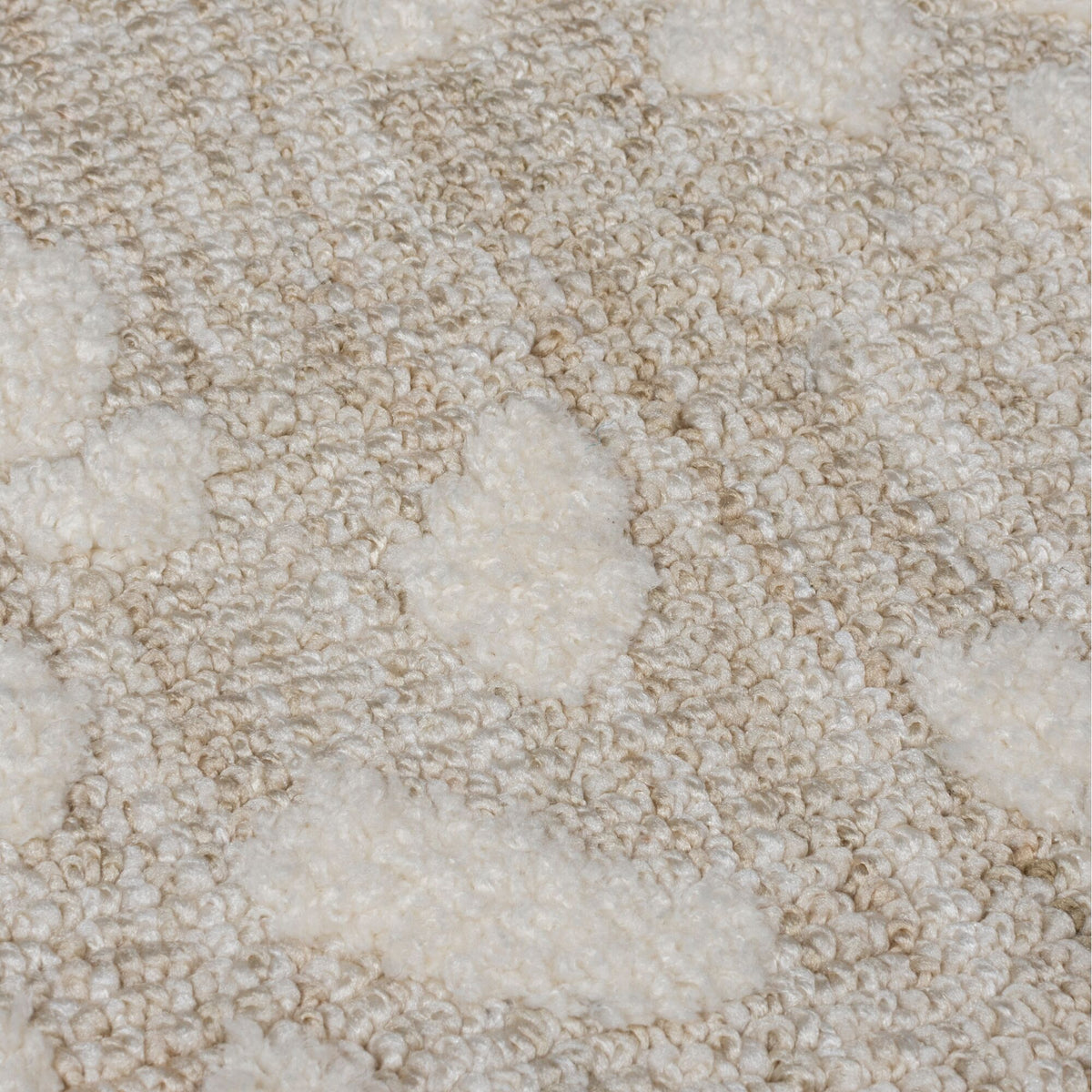 Teppich Creme Woll-Look Abstrakt Kurzflor strapazierfähig rechteckig_Läufer_