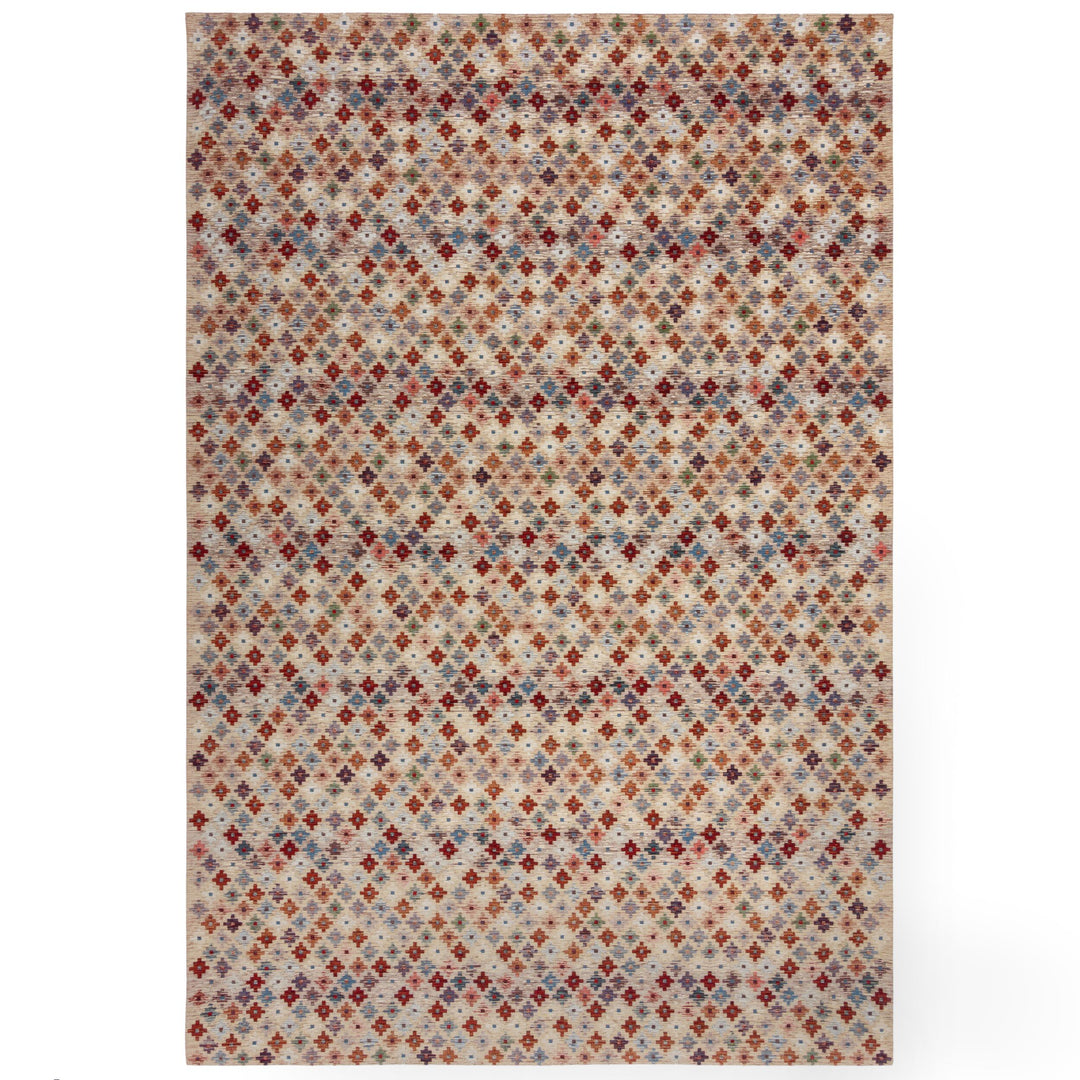 Teppich Kurzflor Kreuz Muster - Wohnzimmer_Rechteckig_