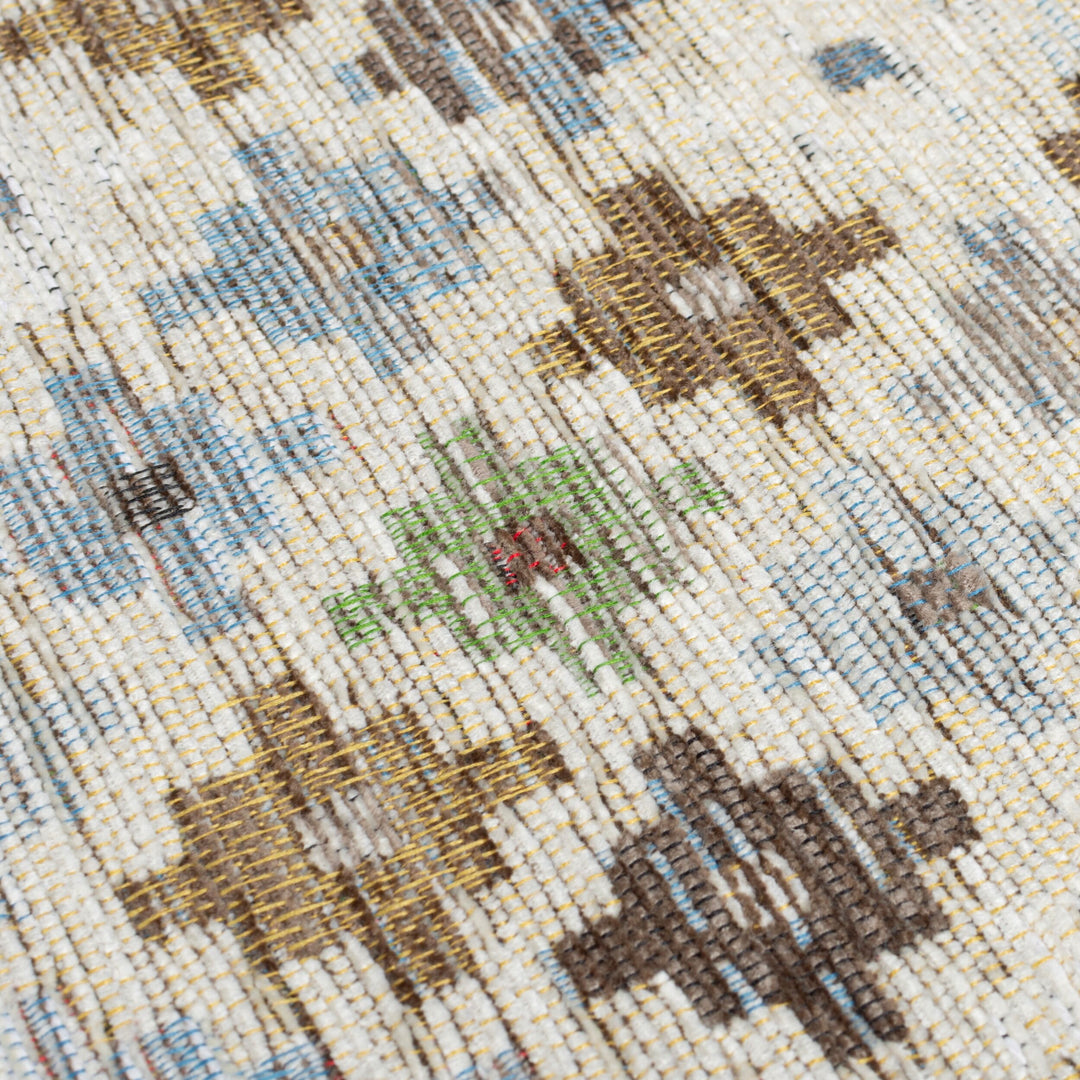 Teppich Kurzflor Kreuz Muster - Wohnzimmer_Multicolor-Erdtöne_Rechteckig_