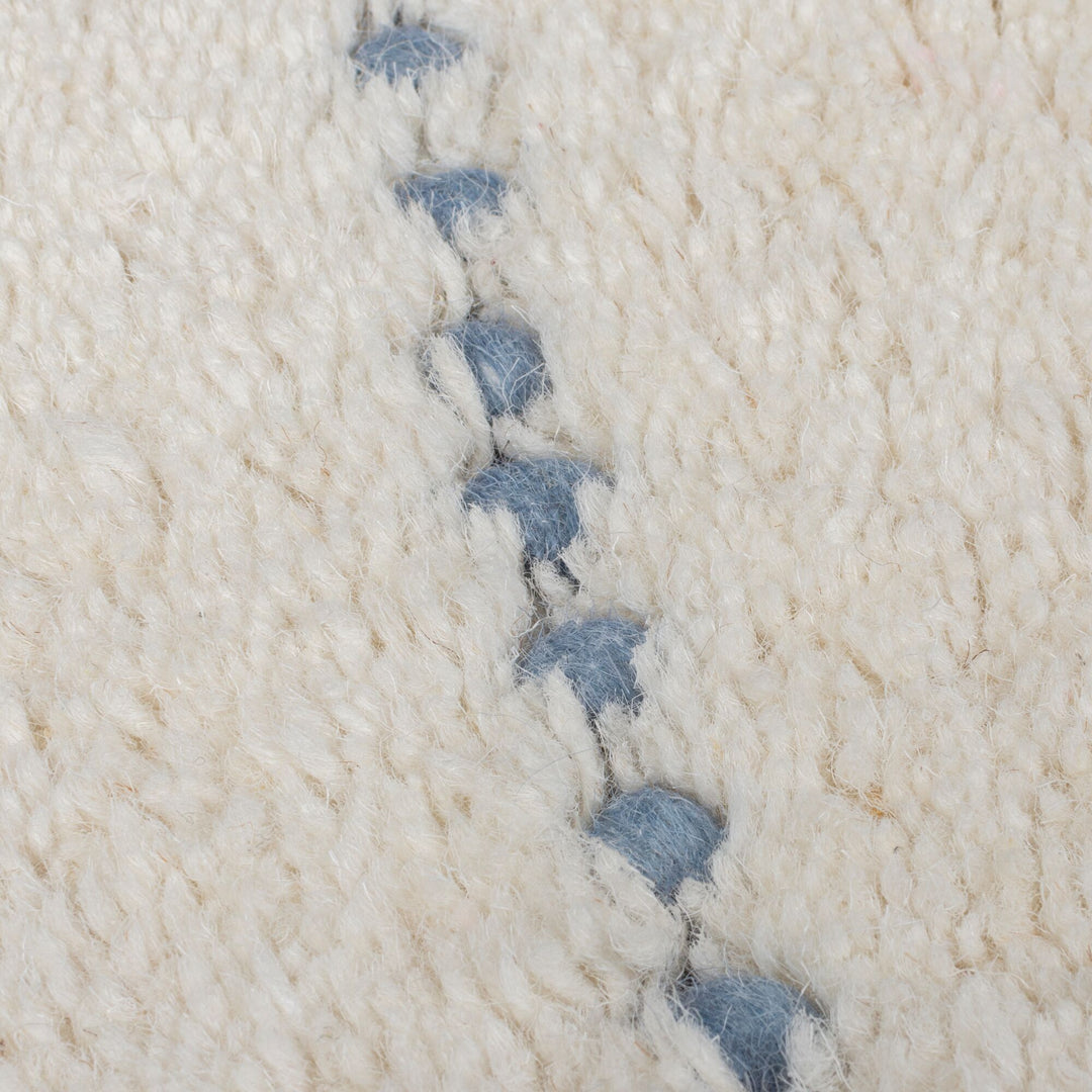 Wollteppich Linienstreifen Muster - Streifen - Wohnzimmer_Beige-Multicolor_Rechteckig_