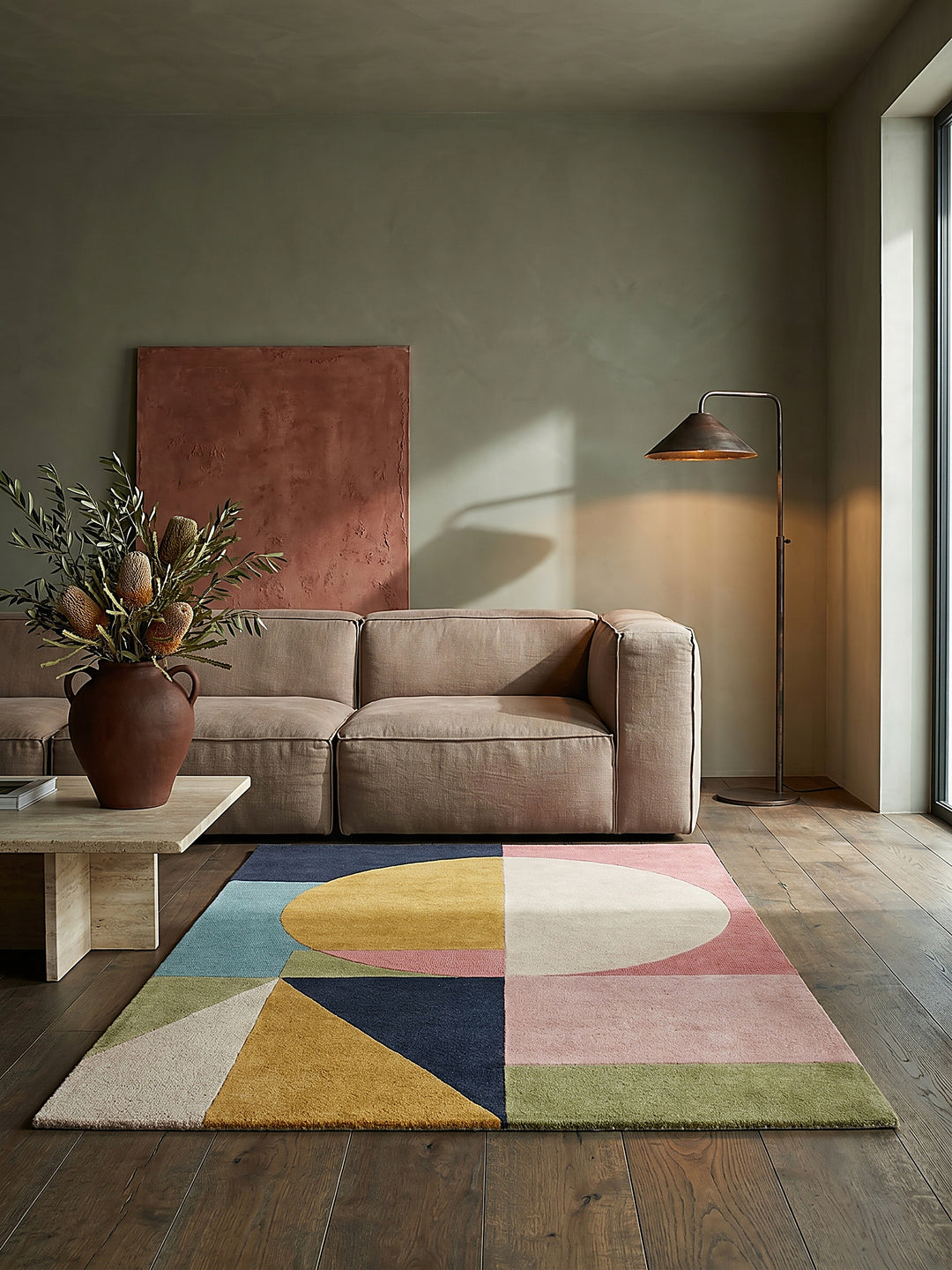 Teppich Multicolor-Strahlend rechteckig Musteransicht von oben Designkollektion_