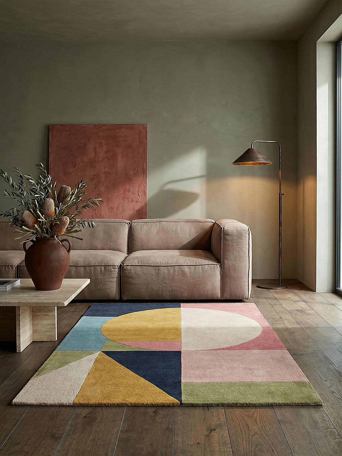 Teppich Multicolor-Strahlend rechteckig Musteransicht von oben Designkollektion
