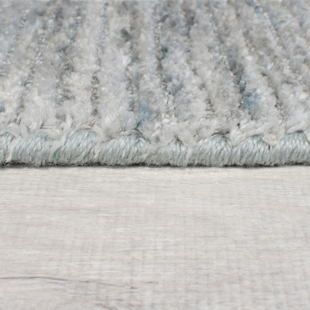 Teppich Geometrisch Kurzflor Grau-Beige 12mm Florhöhe Wolle-Optik aus Polyester_Rechteckig_