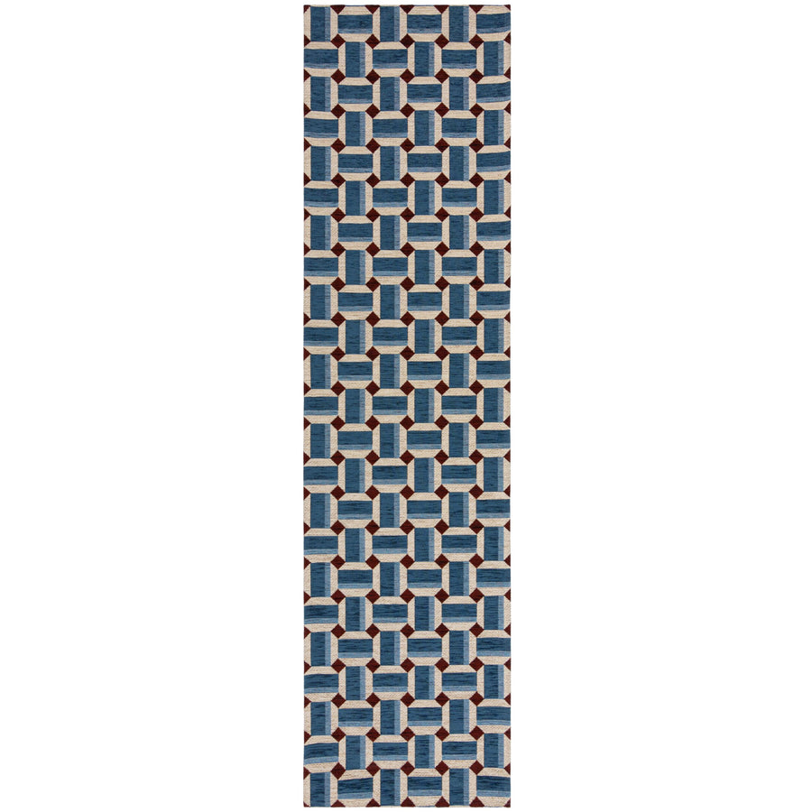 Teppich Kurzflor Würfel Muster - Geometrisch - Wohnzimmer_Läufer_