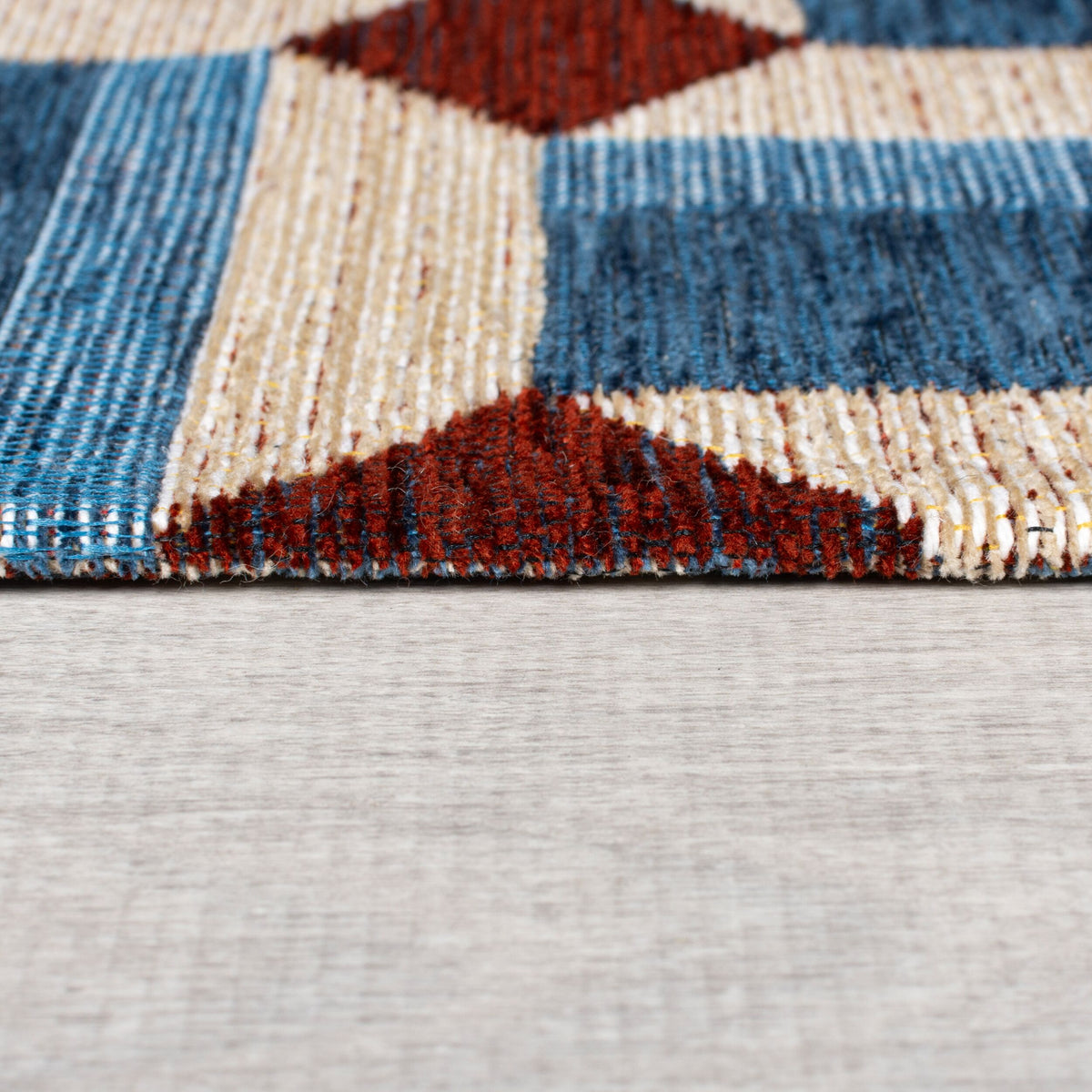 Teppich Geometrisches Design Flachgewebe strapazierfähig pflegeleicht_Läufer_