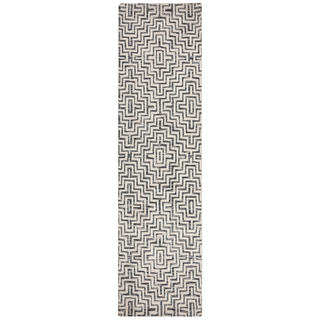 Teppich Kurzflor Zickzack Muster - Geometrisch - Wohnzimmer_Läufer_