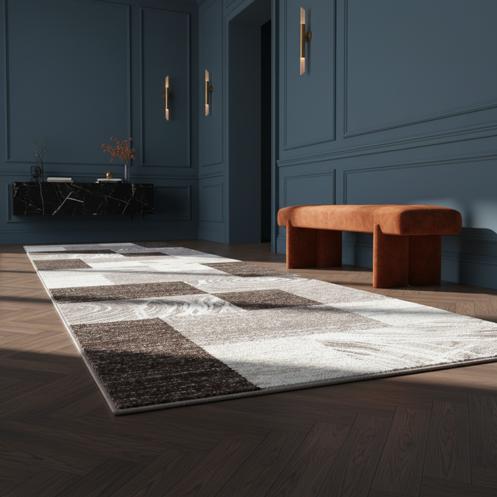 Teppich Handwäsche Kurzflor Abstrakte Karos Polypropylen Wohnzimmer_Läufer_