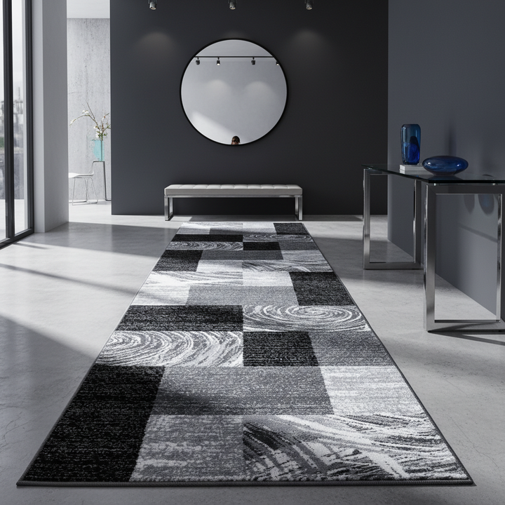 Teppich Handwäsche Kurzflor Abstrakte Karos Polypropylen Wohnzimmer_Läufer_