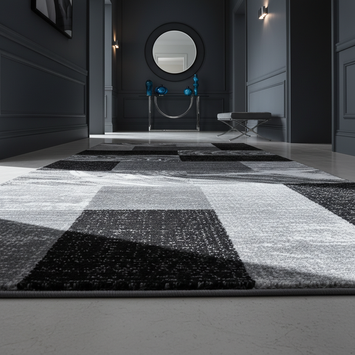 Teppich Handwäsche Kurzflor Abstrakte Karos Polypropylen Wohnzimmer_Läufer_