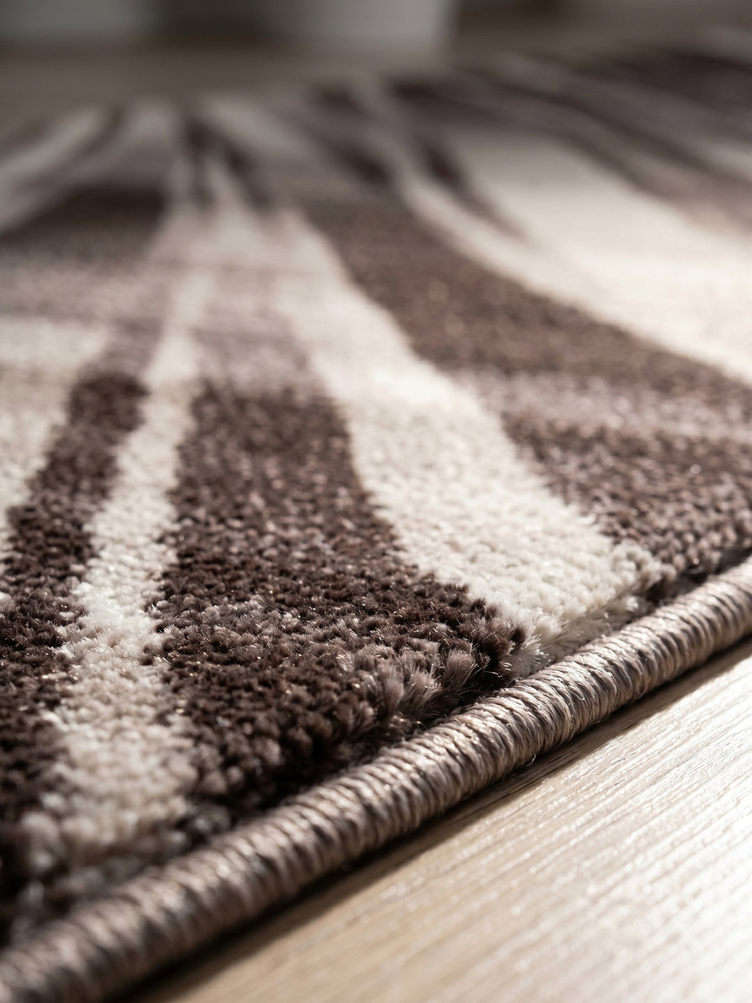 Teppich Brown Läufer Florhöhe Profil_