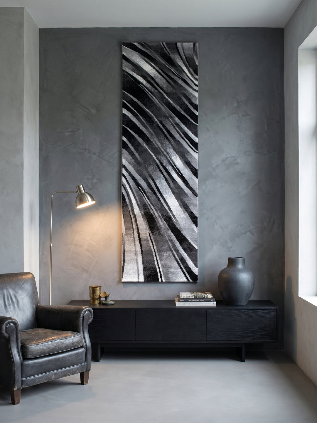 Teppich Schwarz Läufer Wandteppich Wanddeko_