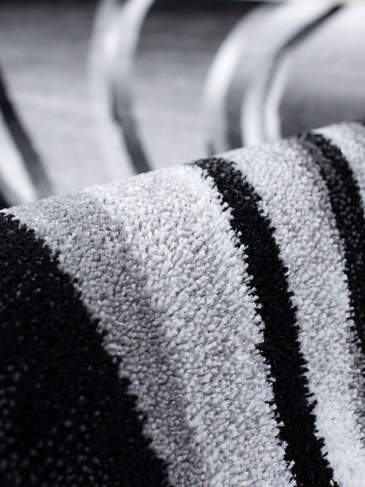 Teppich Schwarz Läufer Farbdetail Muster_