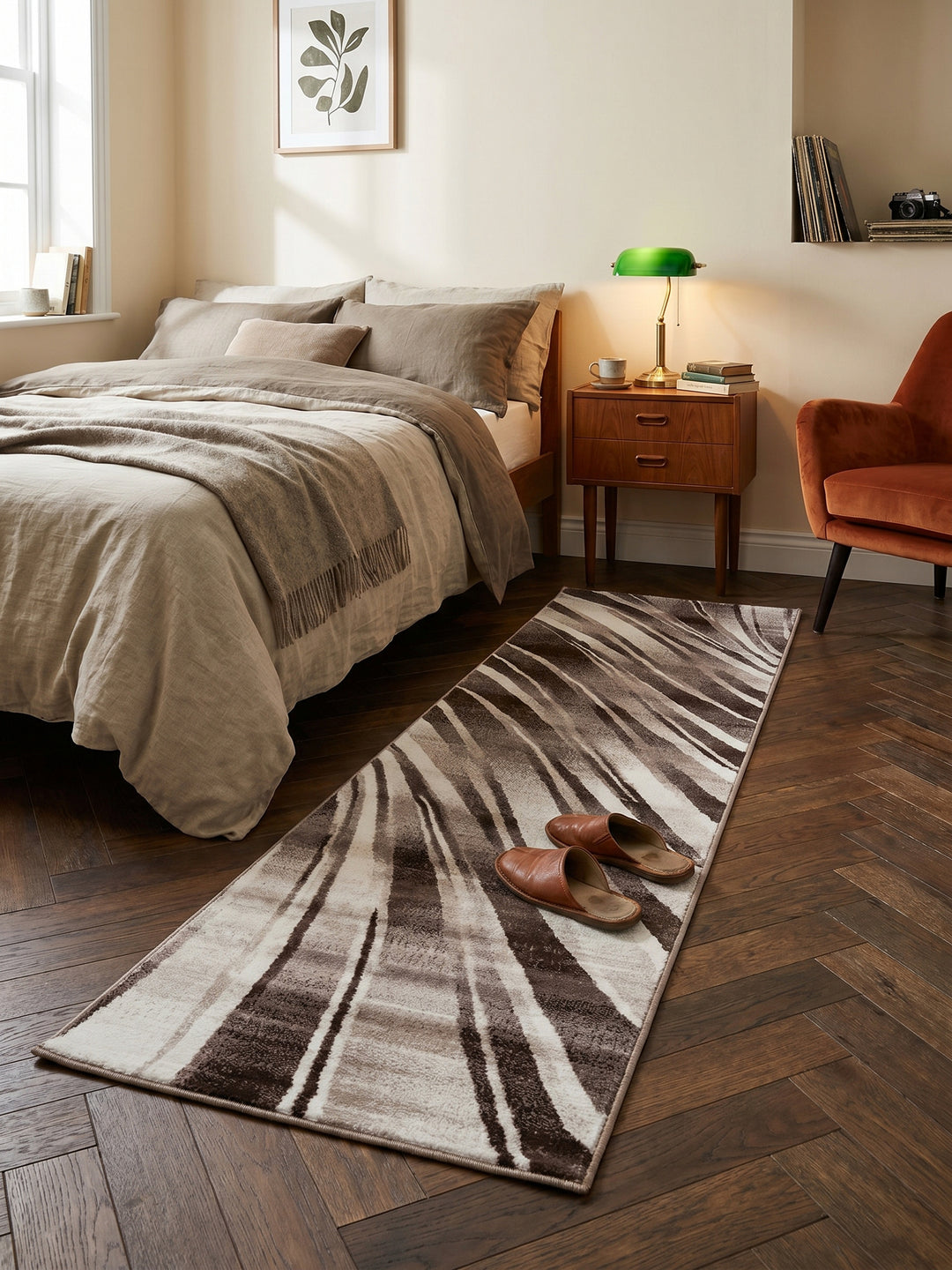 Teppich Brown Läufer Wohnidee gemütlich_
