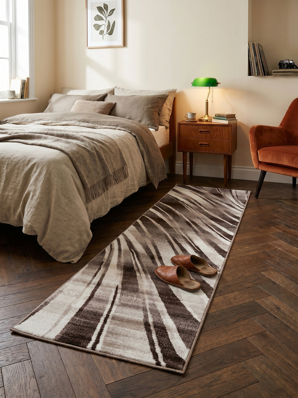 Teppich Brown Läufer Wohnidee gemütlich_