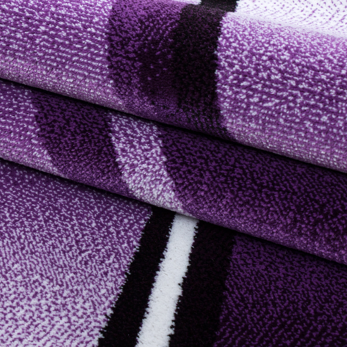 Kurzflor-Teppich Schwunglinien – Waschbar | Dynamisches Wellendesign | Heatset-Veredelung für Wolloptik – Ansicht 5