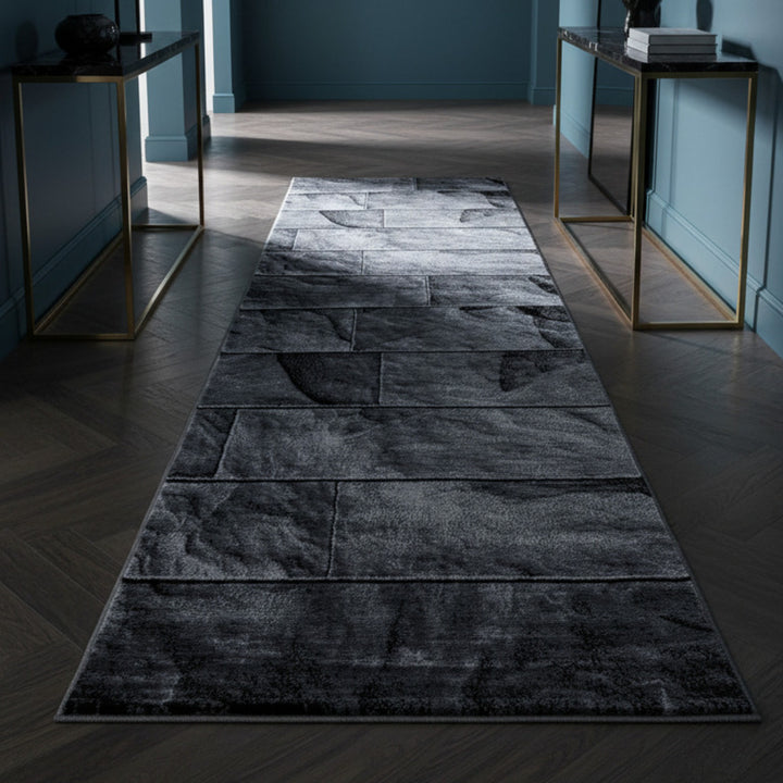 Teppich Handwäsche Kurzflor Steine Polypropylen Wohnzimmer_Läufer_