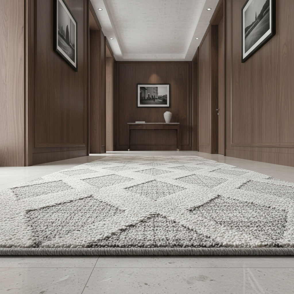 Teppich Hochflor Hoch-Tief Boho-Muster Polypropylen Wohnzimmer_Läufer_